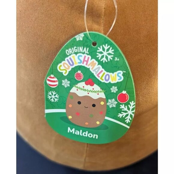 Squishmallows 16" Maldon The fruit cake brown and white Christmas 2024 NWT - Picture 4 of 6